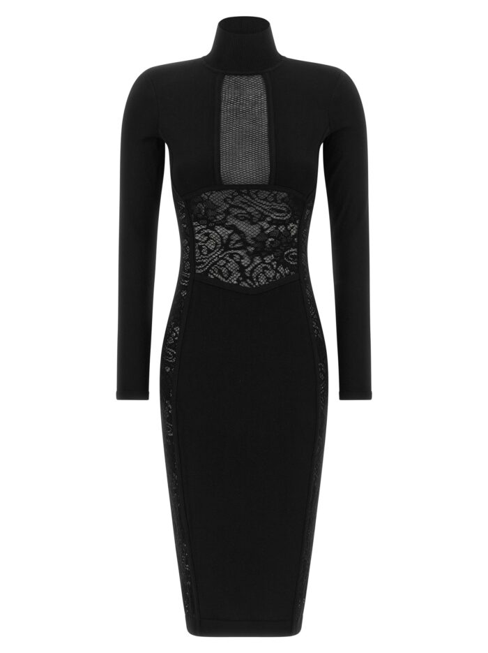elisabetta franchi knitted and lace dress Elisabetta Franchi Knitted And Lace Dress