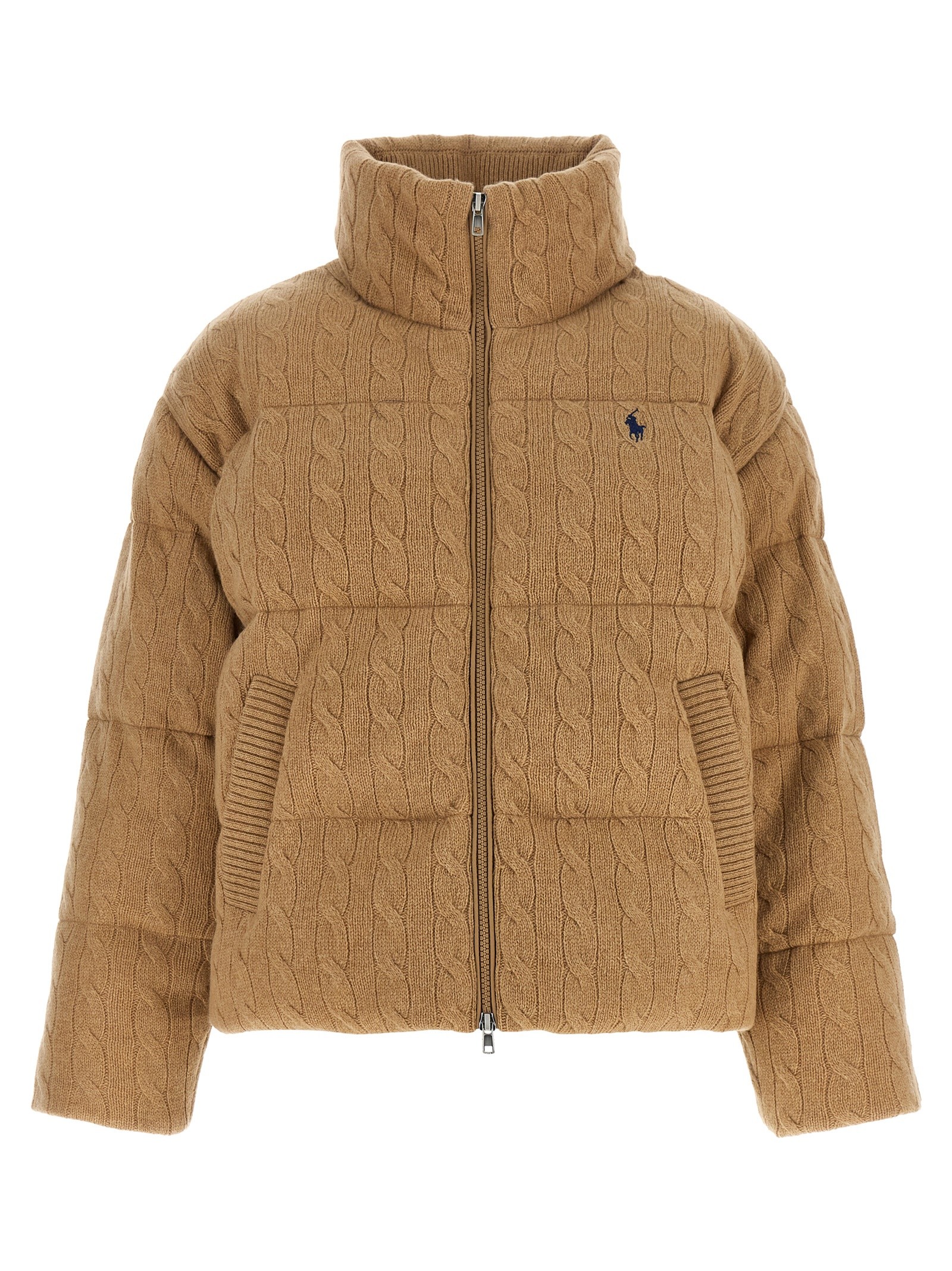 Polo Ralph Lauren Knitted Braided Down Jacket