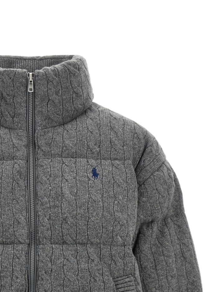 Polo Ralph Lauren Knitted Braided Down Jacket