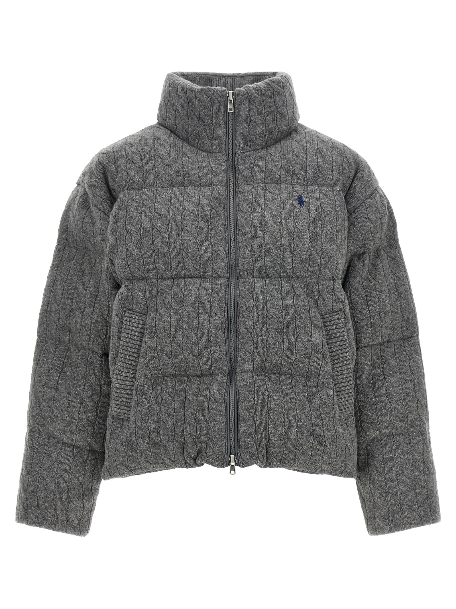 Polo Ralph Lauren Knitted Braided Down Jacket