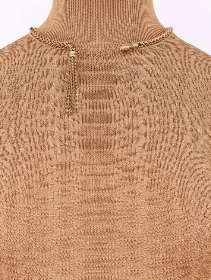 Elisabetta Franchi Knitted Dress With Snake Detail