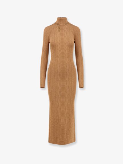 Elisabetta Franchi Knitted Dress With Snake Detail