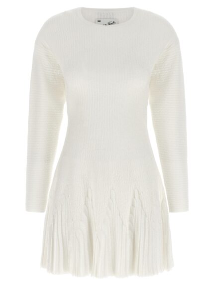 Elisabetta Franchi Knitted Pleated Dress