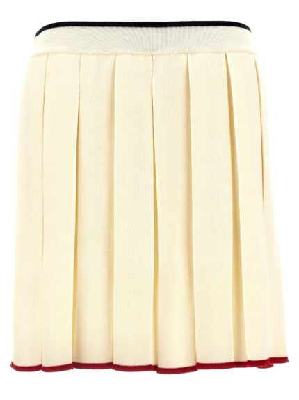 THOM BROWNE Knitted Pleated Skirt