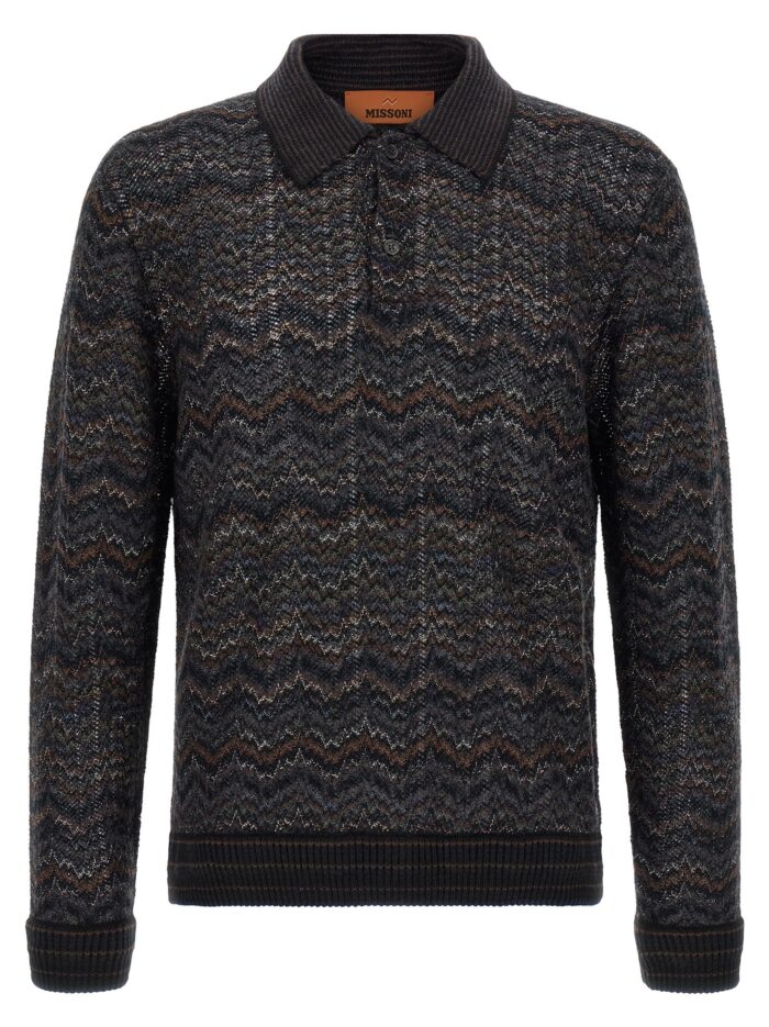 missoni knitted polo shirt Missoni Knitted Polo Shirt