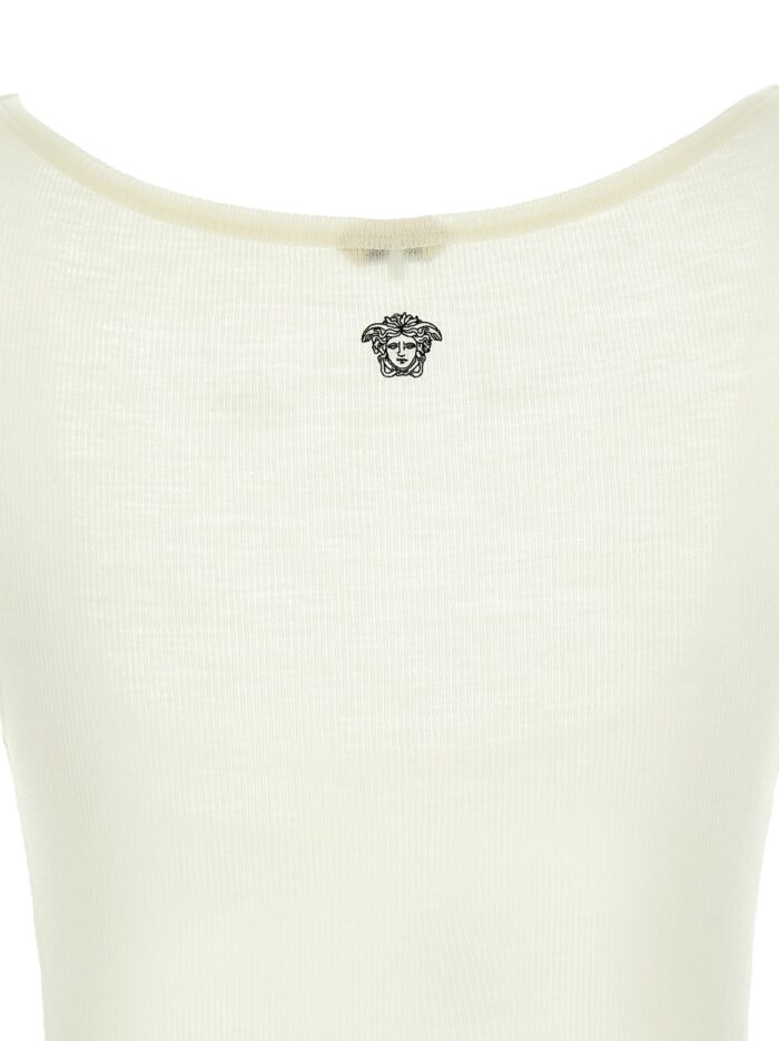 Versace 'La Medusa' Embroidery Top