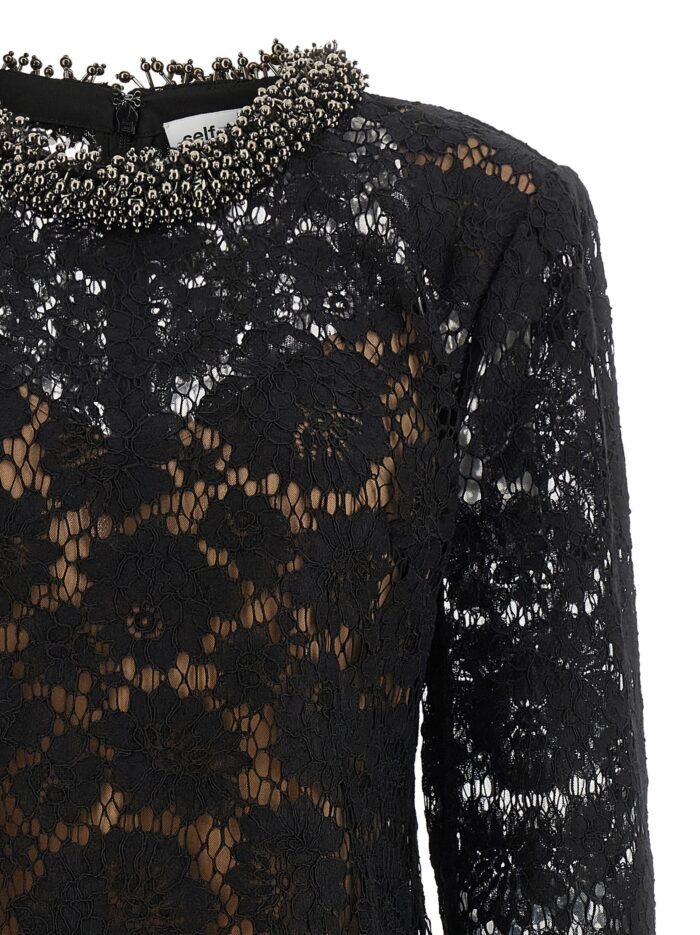 SELF PORTRAIT Black Lace Mini Dress