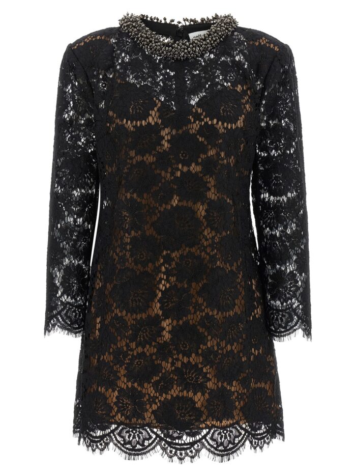 self portrait black lace mini dress SELF PORTRAIT Black Lace Mini Dress