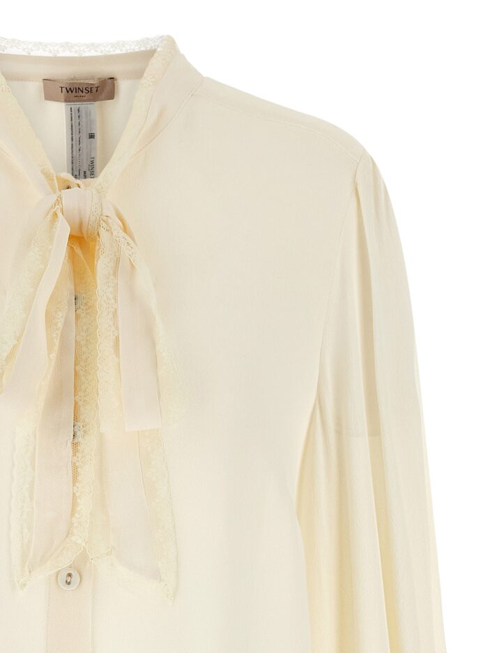 TWIN SET Lace Insert Shirt