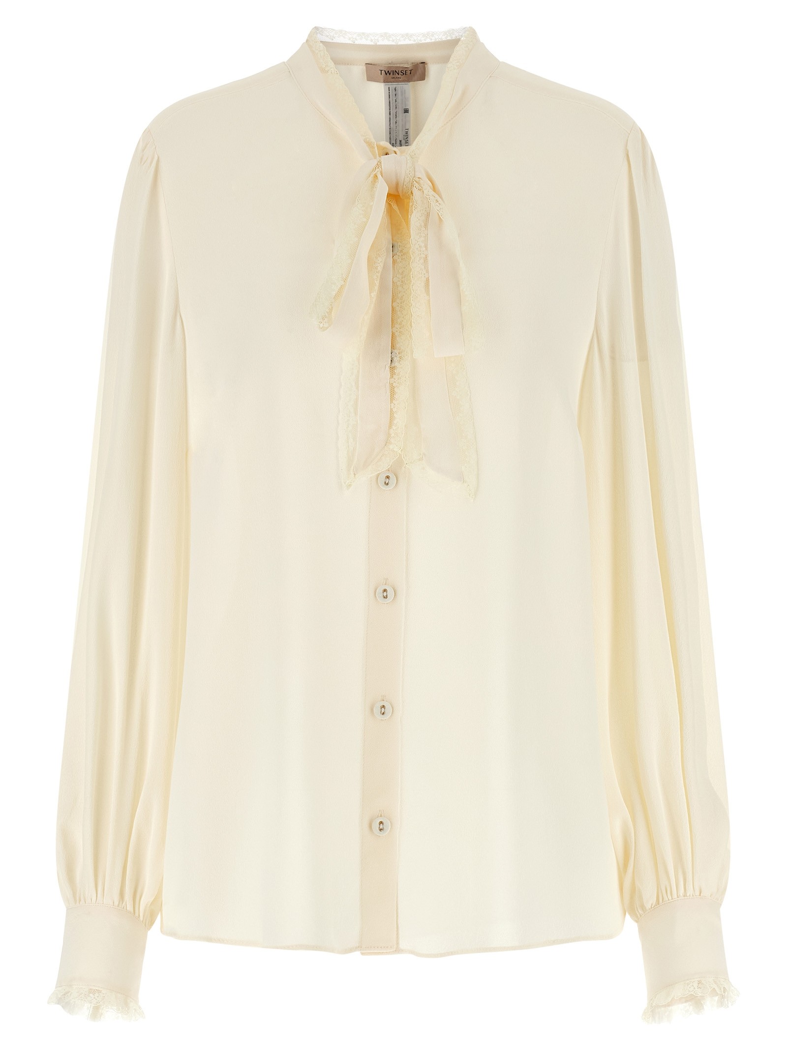 TWIN SET Lace Insert Shirt