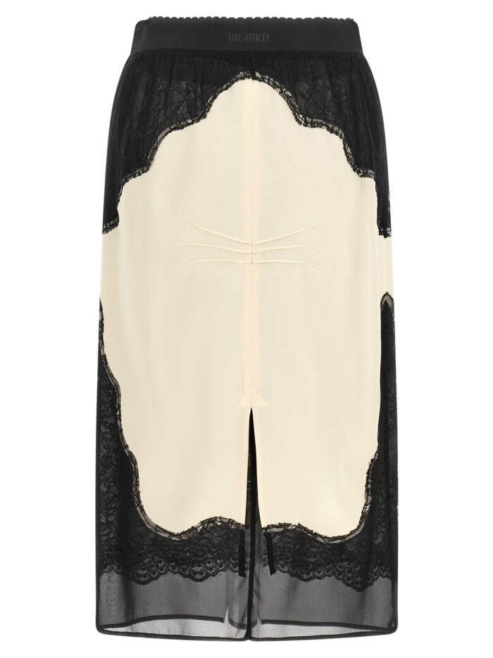 The Attico Lace Insert Skirt