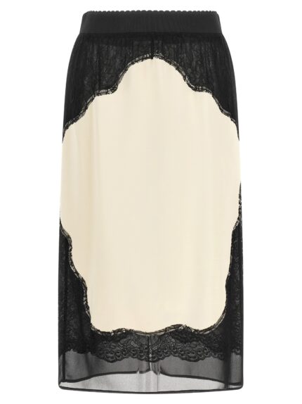 The Attico Lace Insert Skirt