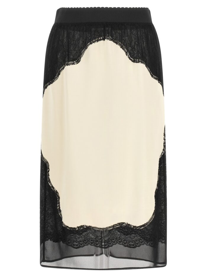 The Attico Lace Insert Skirt