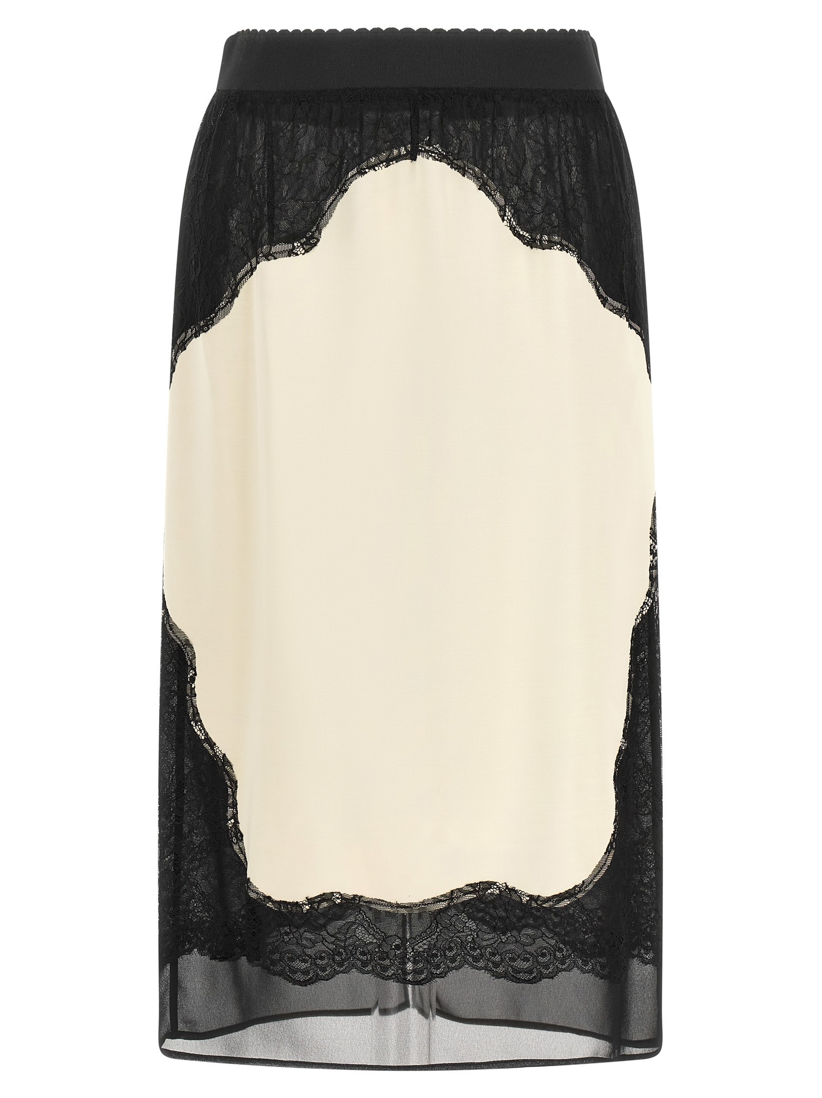 The Attico Lace Insert Skirt