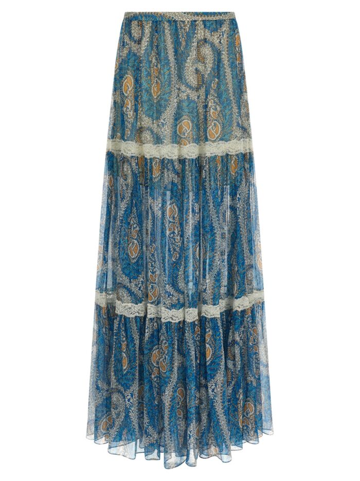 etro lace insert skirt Etro Lace Insert Skirt