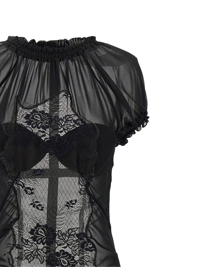 The Attico Lace Tulle Dress