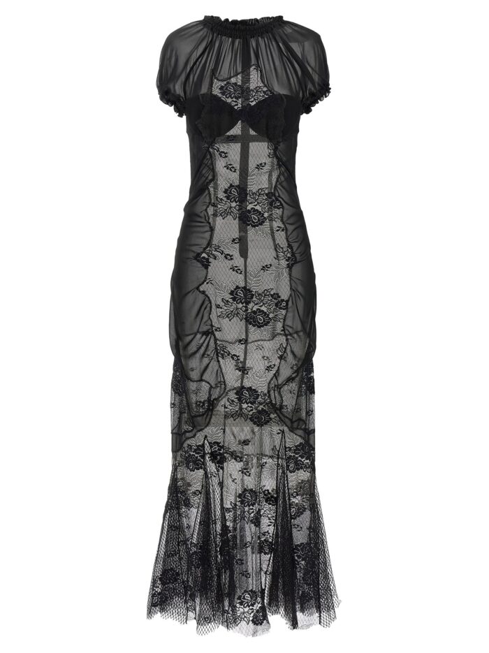 the attico lace tulle dress The Attico Lace Tulle Dress