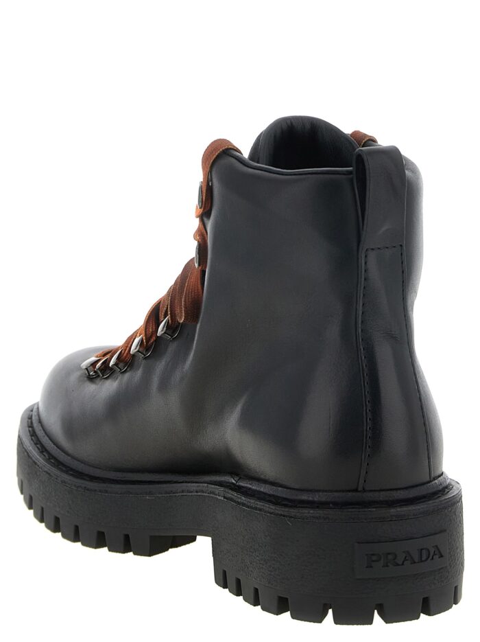PRADA Lace-up Ankle Boots With Hooks