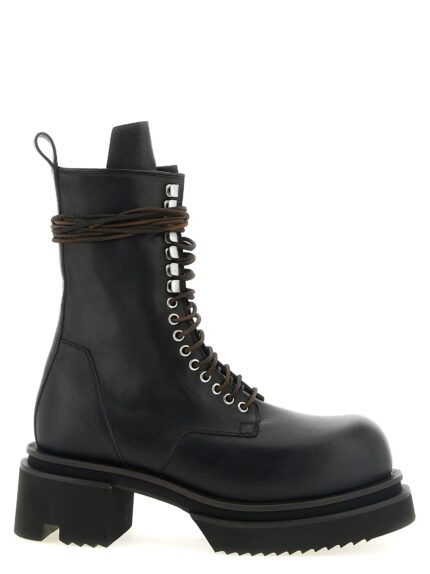 RICK OWENS 'Lace Up Bogun' Combat Boots