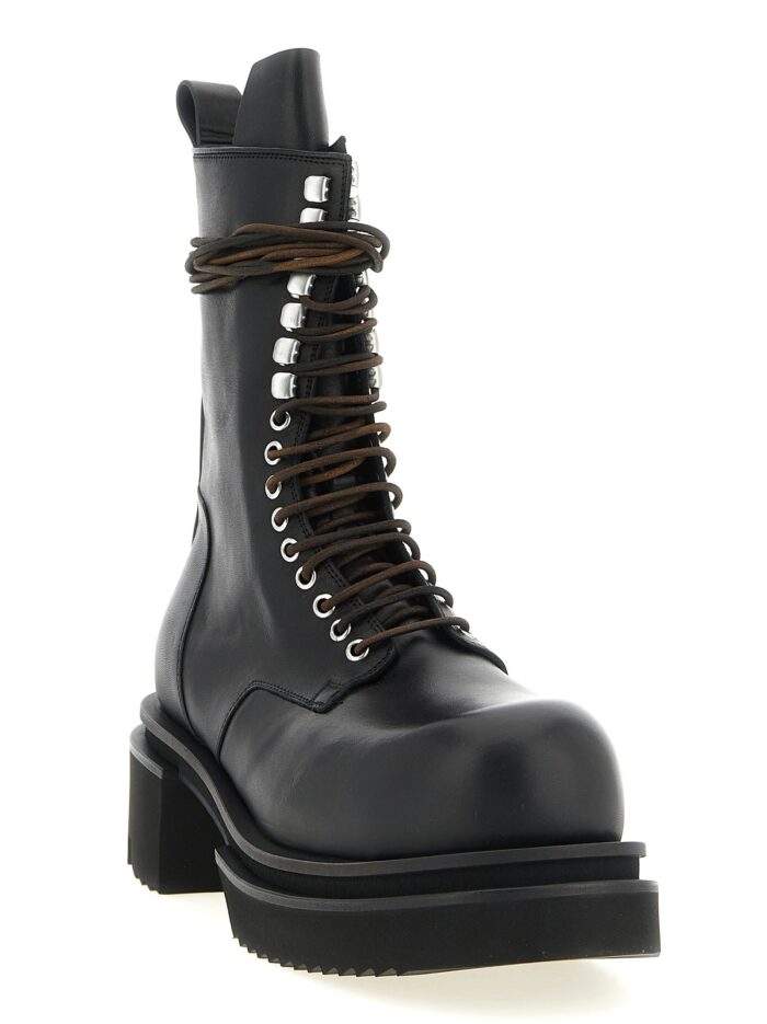 RICK OWENS 'Lace Up Bogun' Combat Boots