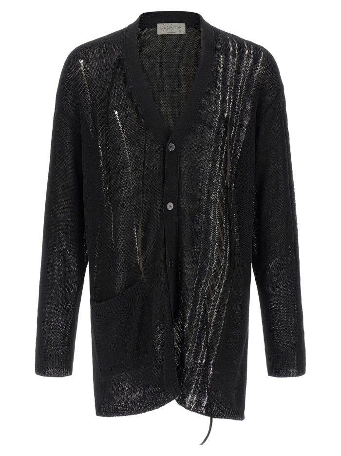 yohji yamamoto lace up cardigan YOHJI YAMAMOTO Lace Up Cardigan