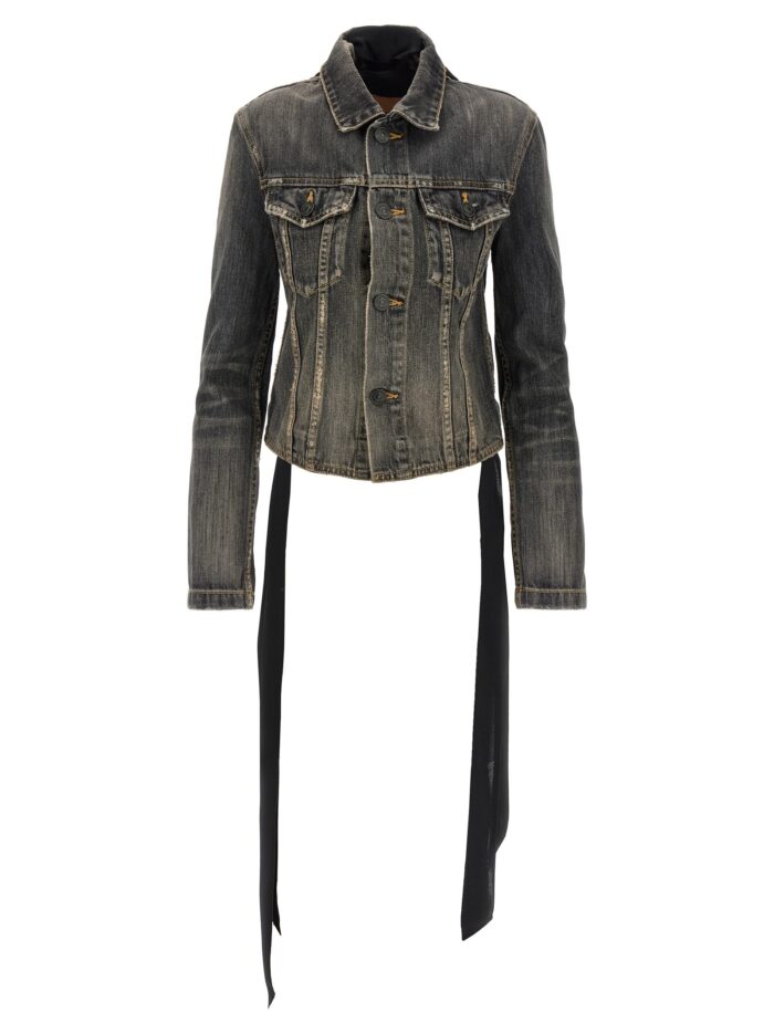 balenciaga 'lace up' denim jacket Balenciaga 'Lace Up' Denim Jacket