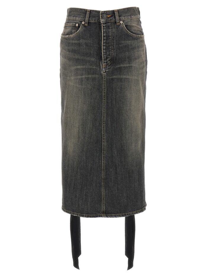 balenciaga 'lace up' denim skirt Balenciaga 'Lace Up' Denim Skirt