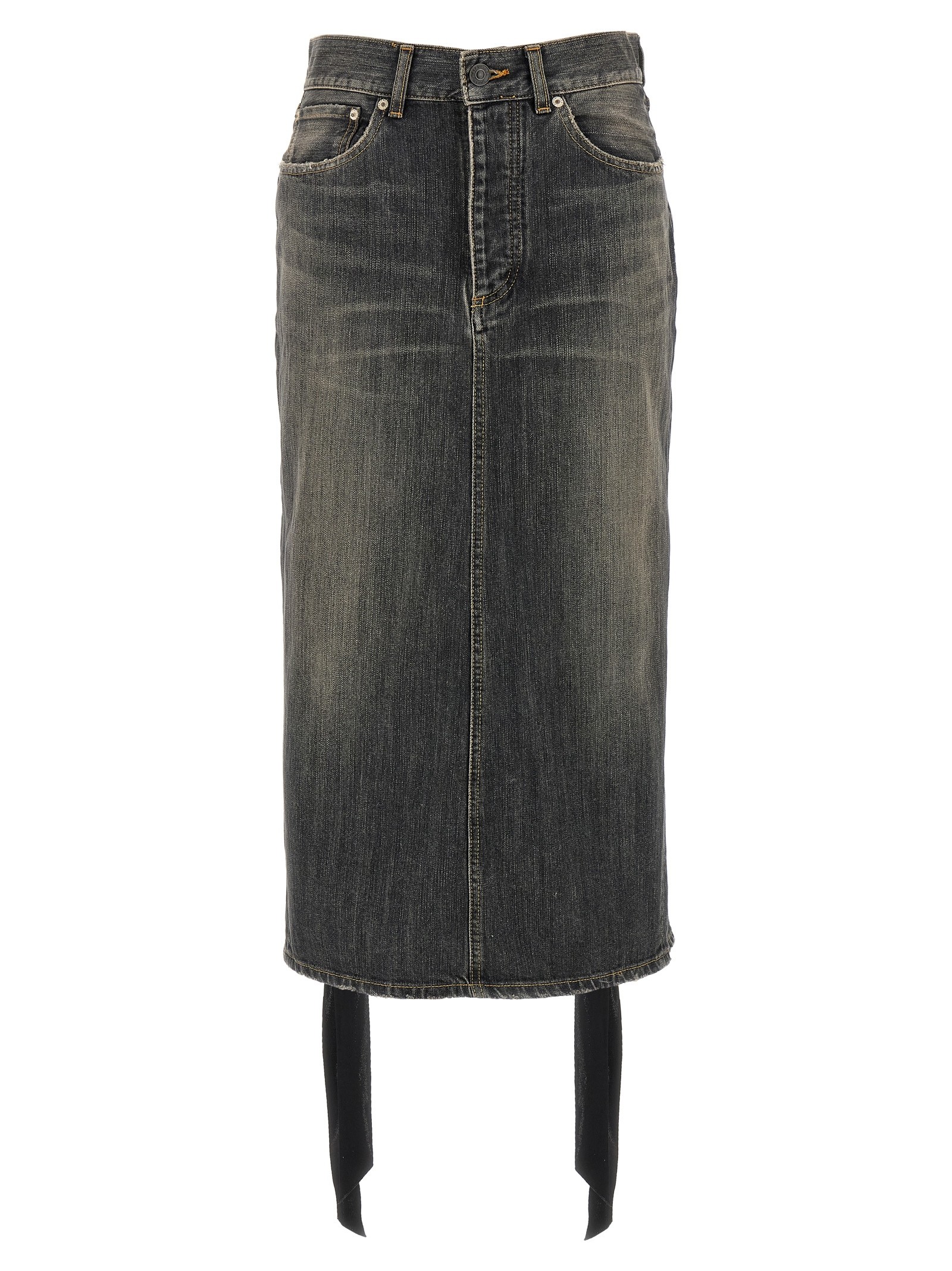 Balenciaga 'Lace Up' Denim Skirt