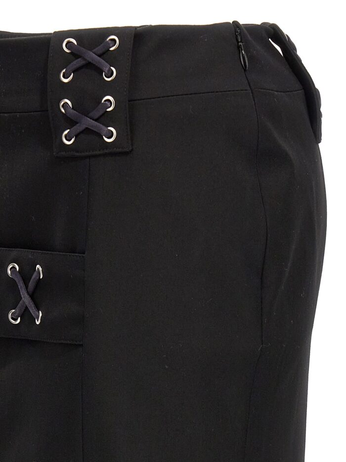 ALESSANDRA RICH Lace-up Skirt