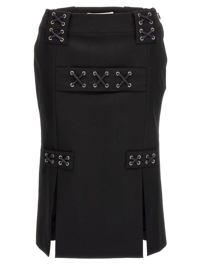 alessandra rich lace up skirt ALESSANDRA RICH Lace-up Skirt