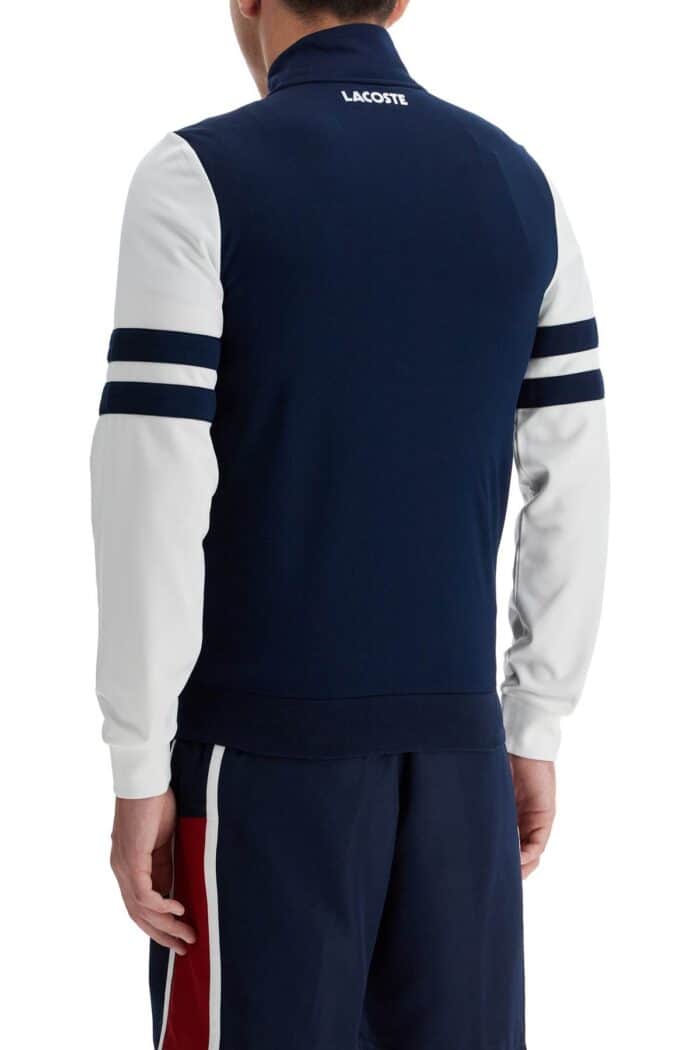 LACOSTE Full Zip Sweatshirt With Contrasting Sleeves