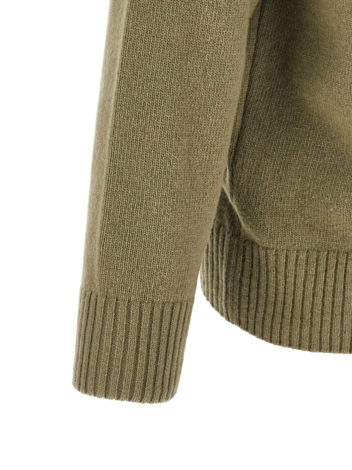 C.P. COMPANY 'Lambswool GRS' Cardigan With Lens Detail