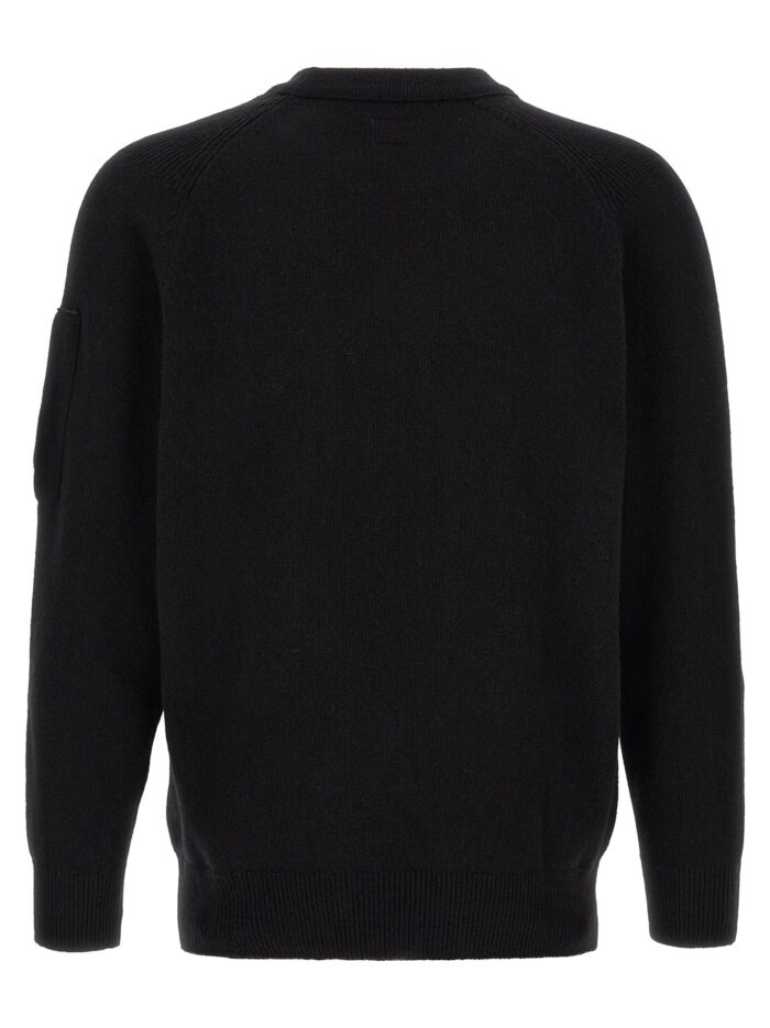 C.P. COMPANY 'Lambswool GRS' Sweater With Lens Detail