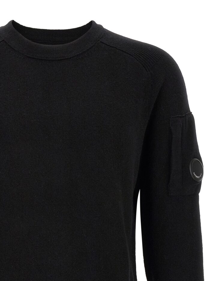 C.P. COMPANY 'Lambswool GRS' Sweater With Lens Detail