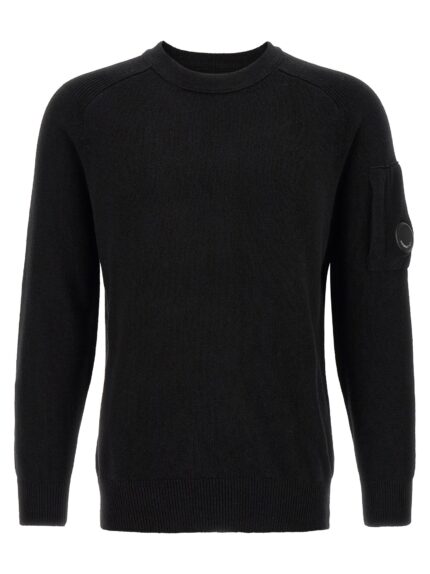 C.P. COMPANY 'Lambswool GRS' Sweater With Lens Detail
