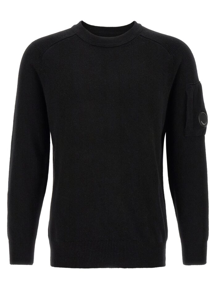 C.P. COMPANY 'Lambswool GRS' Sweater With Lens Detail