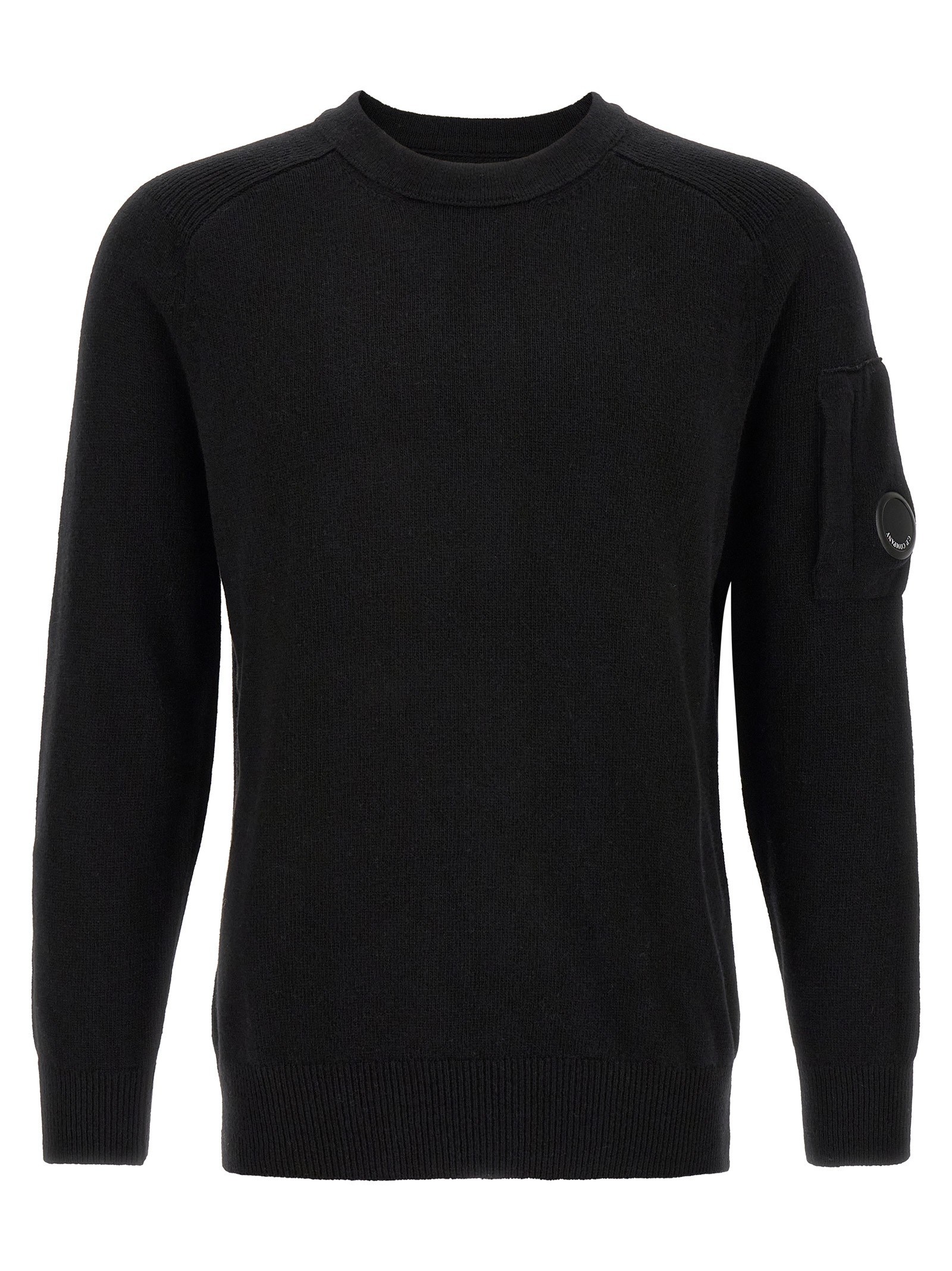 C.P. COMPANY 'Lambswool GRS' Sweater With Lens Detail