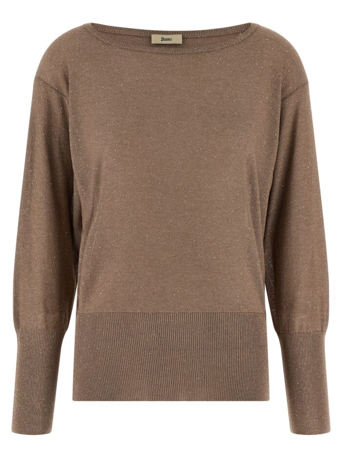 herno lamé and sequin yarn sweater Herno Lamé And Sequin Yarn Sweater