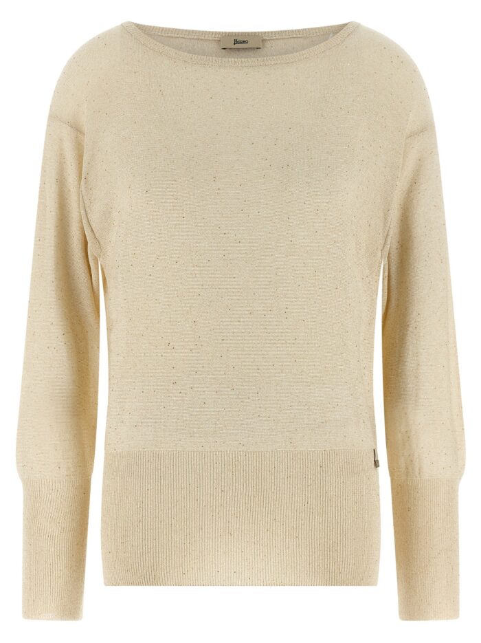 herno lamé and sequin yarn sweater Herno Lamé And Sequin Yarn Sweater