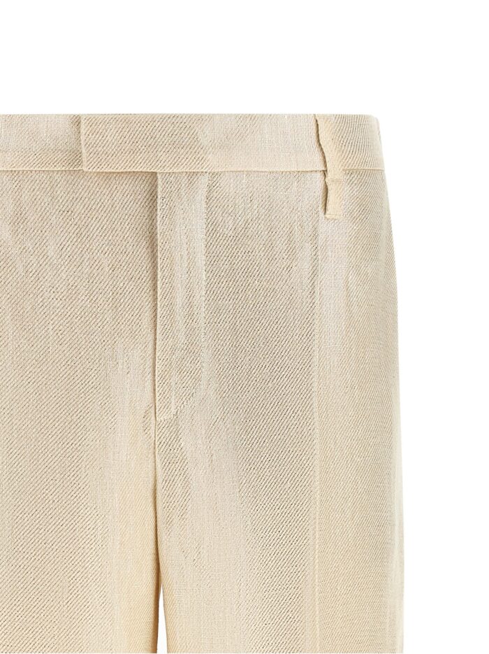 Brunello Cucinelli Lamé Linen Pants