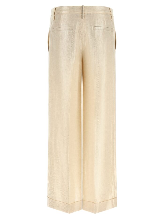 Brunello Cucinelli Lamé Linen Pants