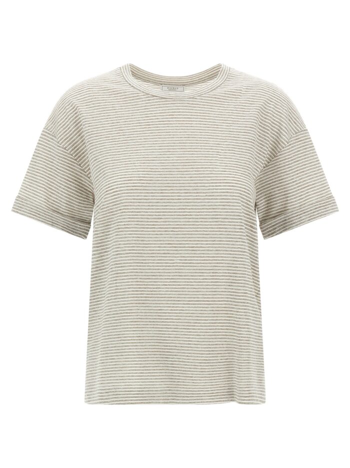 peserico lamé stripes t shirt PESERICO Lamé Stripes T-shirt
