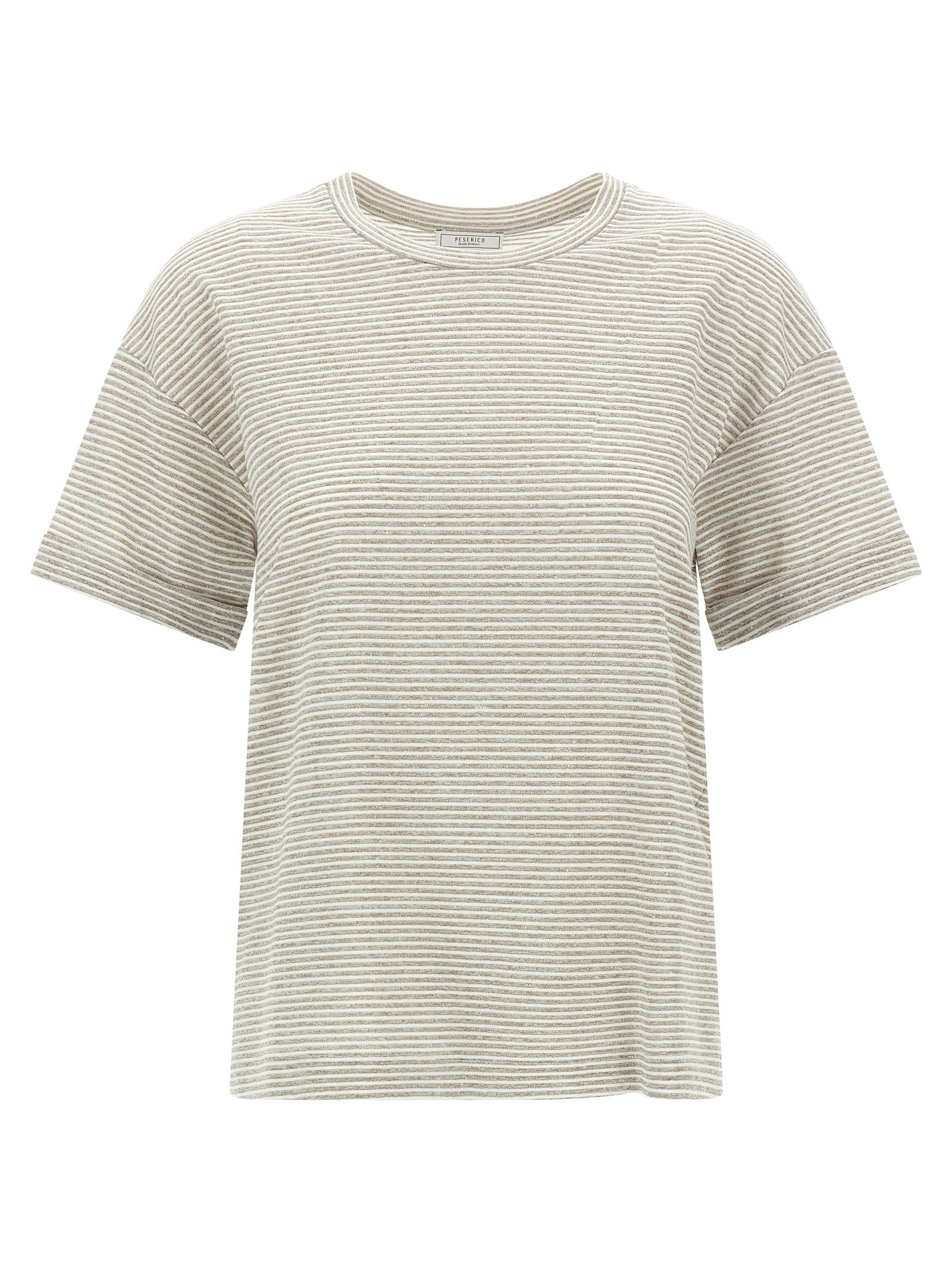 PESERICO Lamé Stripes T-shirt