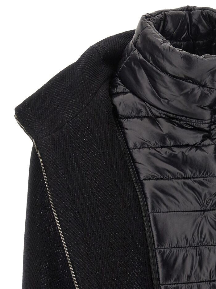 Herno Lamé Thread And Wool Coat