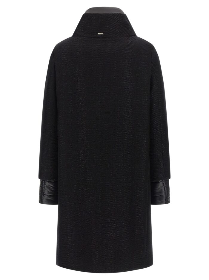 Herno Lamé Thread And Wool Coat