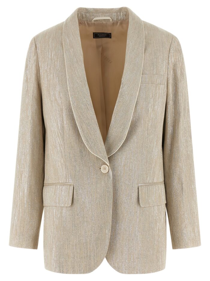 peserico lamé thread blazer PESERICO Lamé Thread Blazer