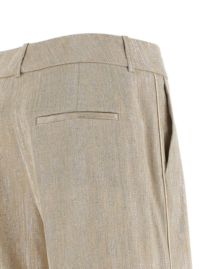 PESERICO Lamé Thread Trousers