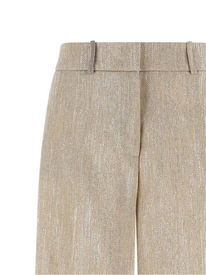 PESERICO Lamé Thread Trousers