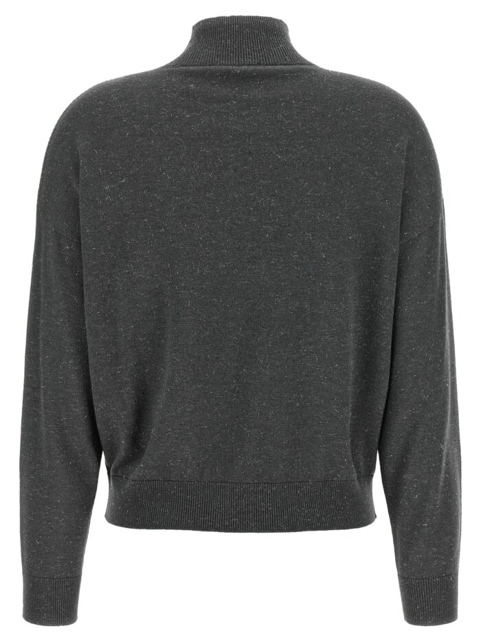 PESERICO Lamé Thread Turtleneck Sweater