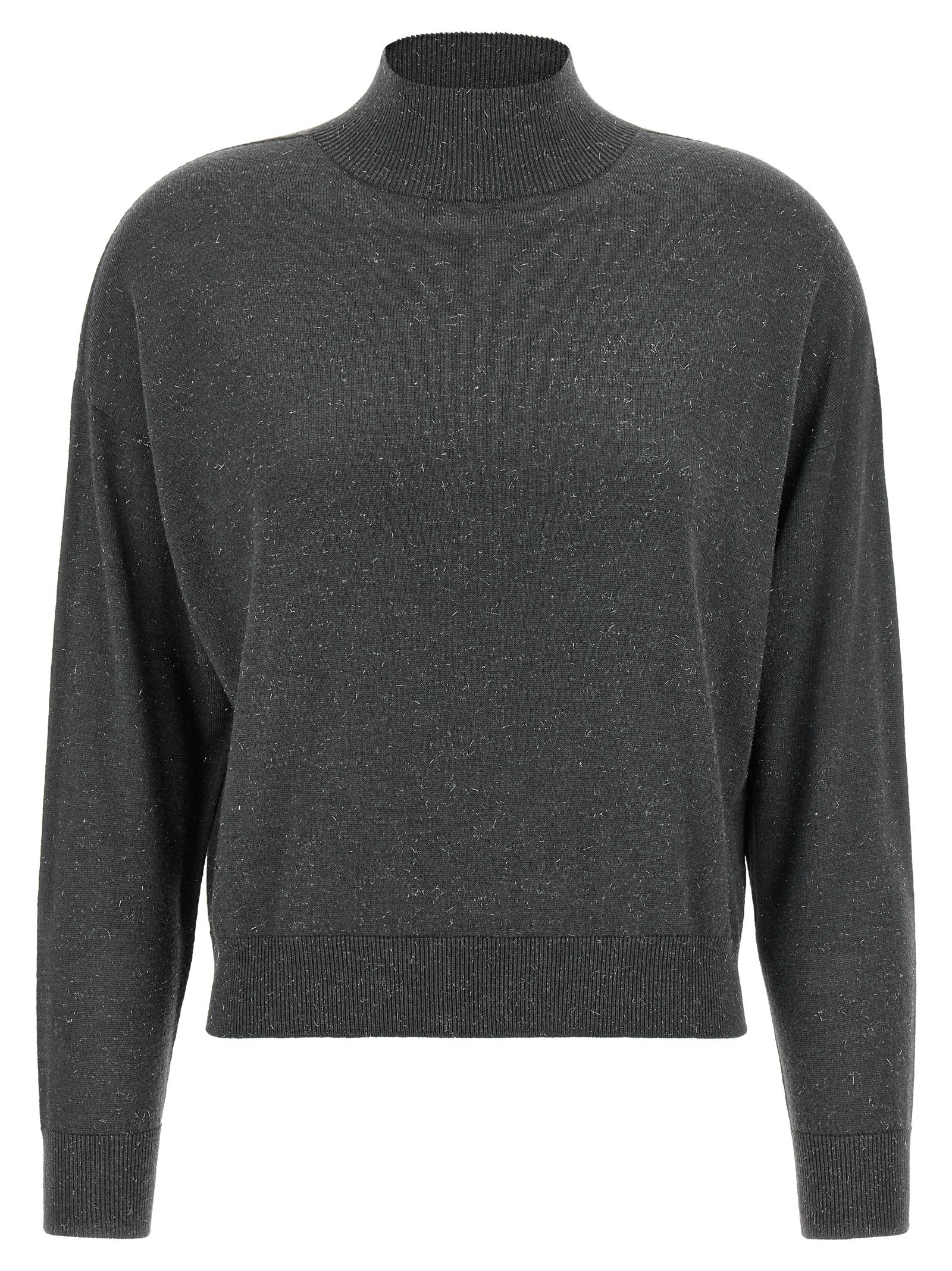 PESERICO Lamé Thread Turtleneck Sweater